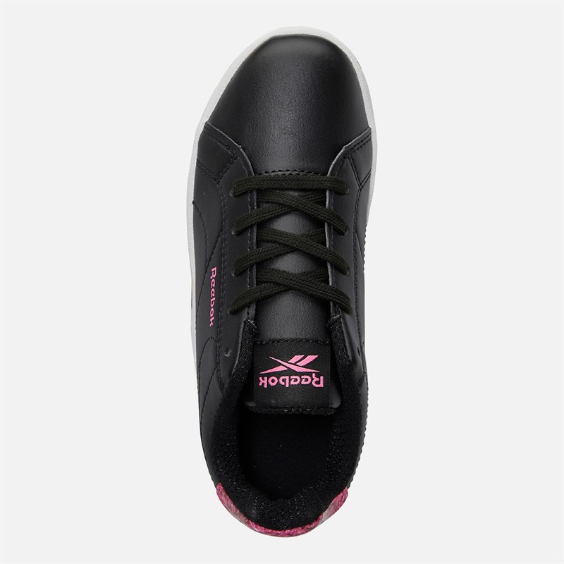 Reebok Junior Girls Royal Complete Clean 2.0 Trainers Black/Passion Pink/White