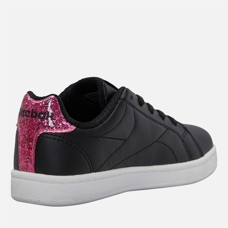 Reebok Junior Girls Royal Complete Clean 2.0 Trainers Black/Passion Pink/White