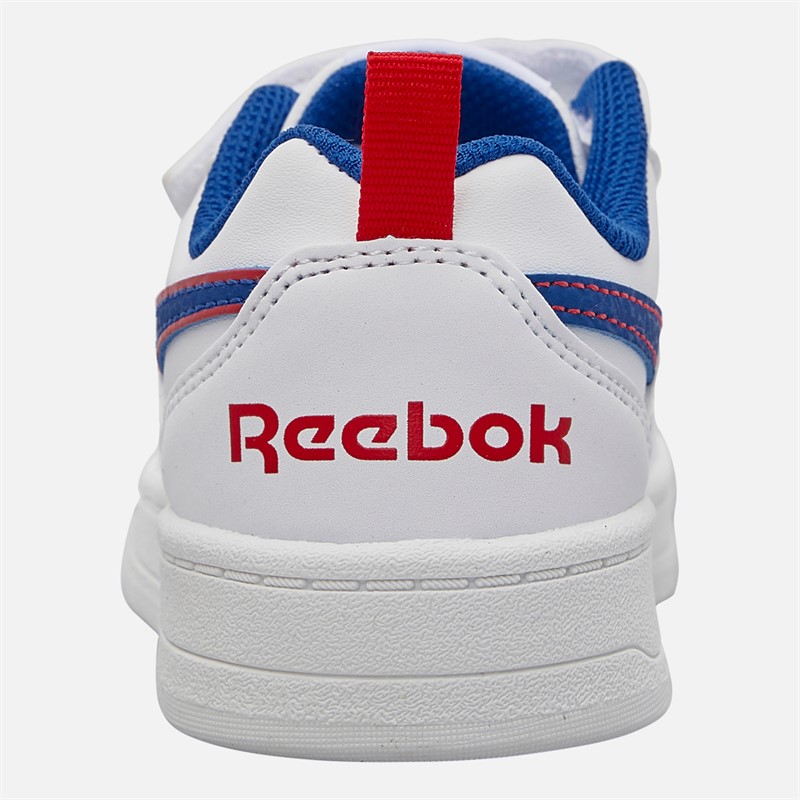Reebok Kids Royal Prime 2.0 Two Strap Hook And Loop Trainers White/Vector Blue/Vector Red