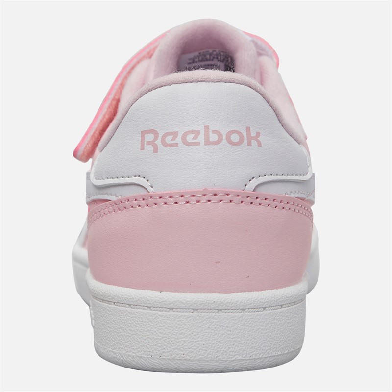 Reebok Girls Smash Edge Elastic Lace And Top Strap Trainers Frosted Berry/Frosted Berry/White