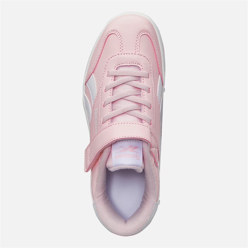 Reebok Girls Smash Edge Elastic Lace And Top Strap Trainers Frosted Berry/Frosted Berry/White