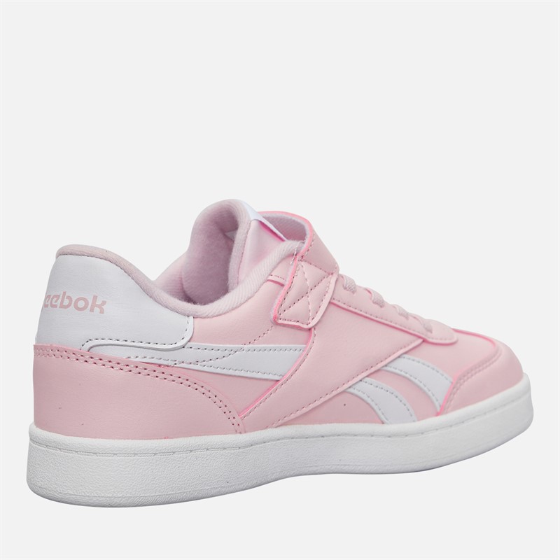 Reebok Girls Smash Edge Elastic Lace And Top Strap Trainers Frosted Berry/Frosted Berry/White