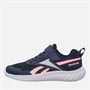 Reebok Kids Rush Runner 5 Elastic Lace And Top Strap Neutral Running Shoes Vector Navy/White/Vector Red