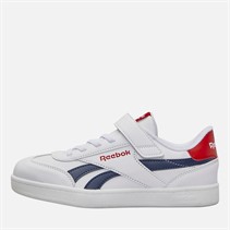 Reebok Kids Smash Edge Elastic Lace And Top Strap Trainers White/Vector Navy/Vector Red