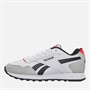 Reebok Junior Boys Glide Trainers White/Mist Grey/Energy Red