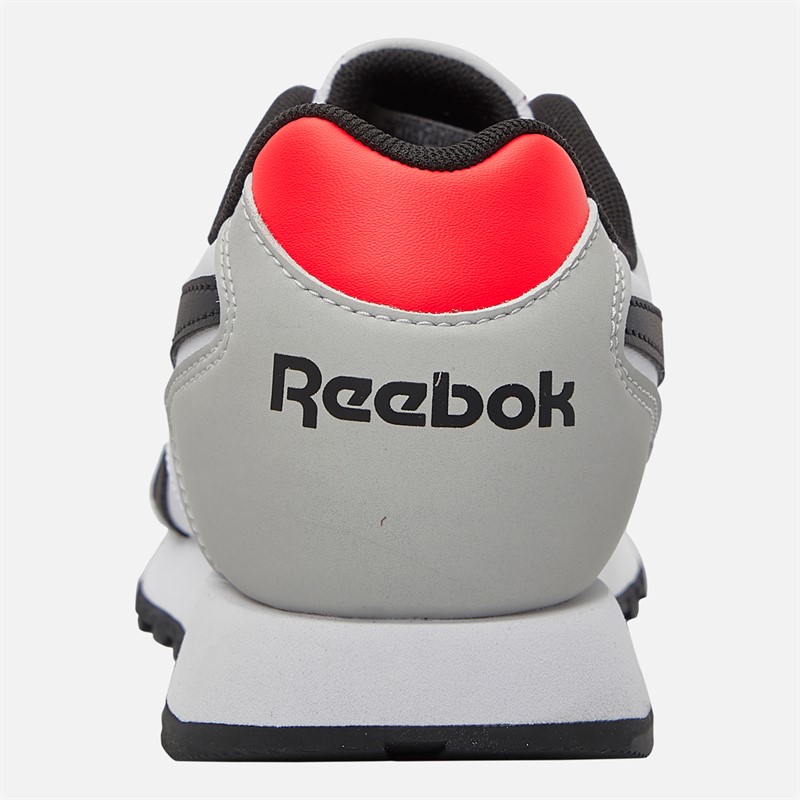 Reebok Junior Boys Glide Trainers White/Mist Grey/Energy Red
