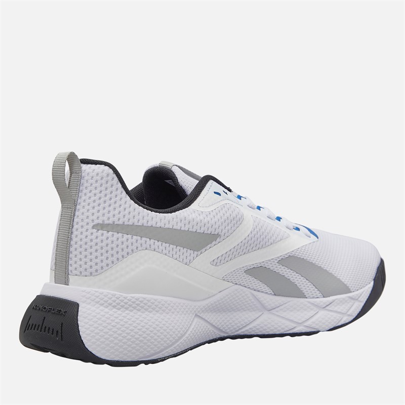 Reebok Mens NFX Trainer Training Shoes White/Black/Optimum Blue