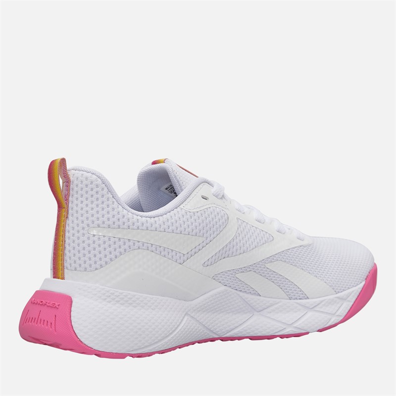 Reebok Womens NFX Trainer Training Shoes White/True Pink