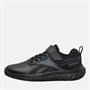Reebok Kids Rush Runner 5 Elastic Lace And Top Strap Neutral Running Shoes Black/Black/Grey