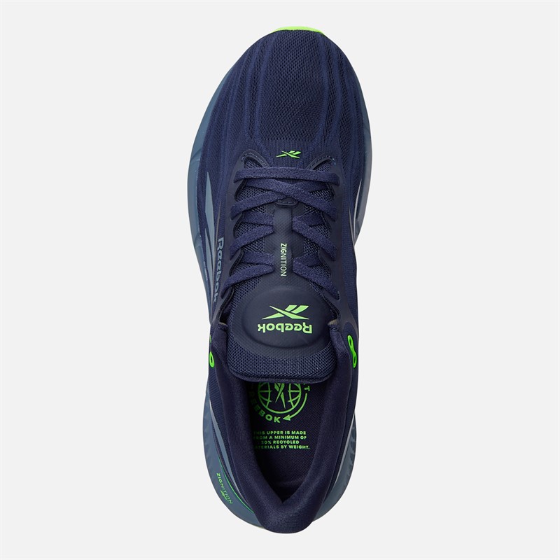 Reebok Mens Zignition Neutral Running Shoes Vector Navy/Shadow/Solar Lime