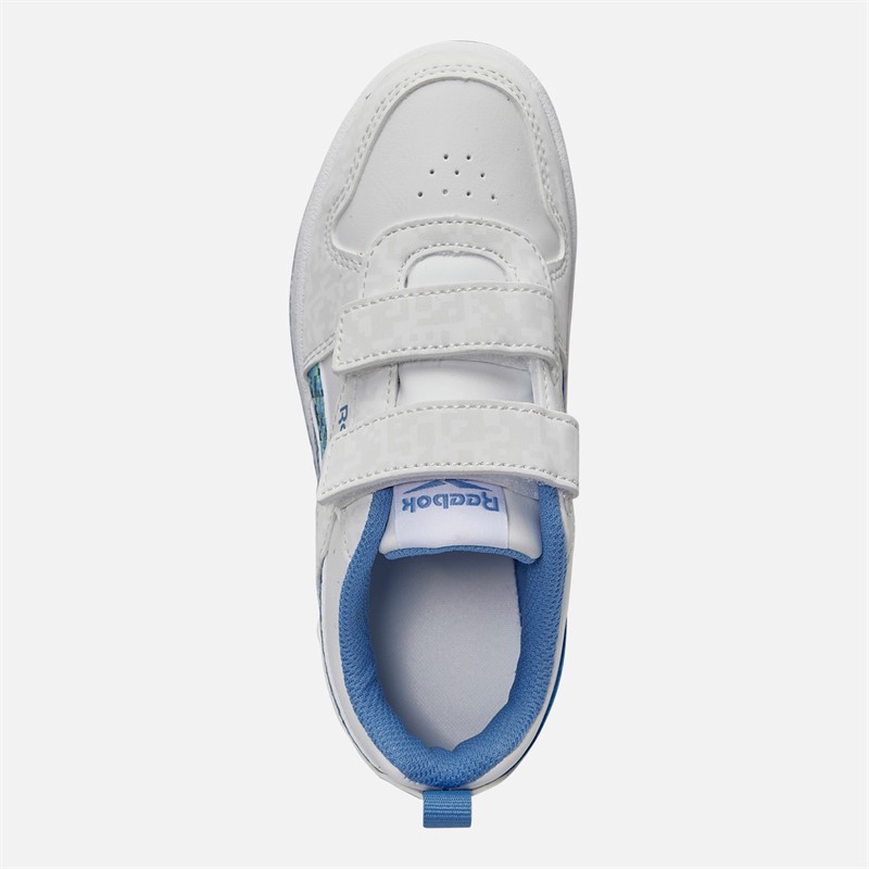 Reebok Kids Royal Prime 2.0 Two Strap Hook And Loop Trainers White/Essential Blue/Essential Blue