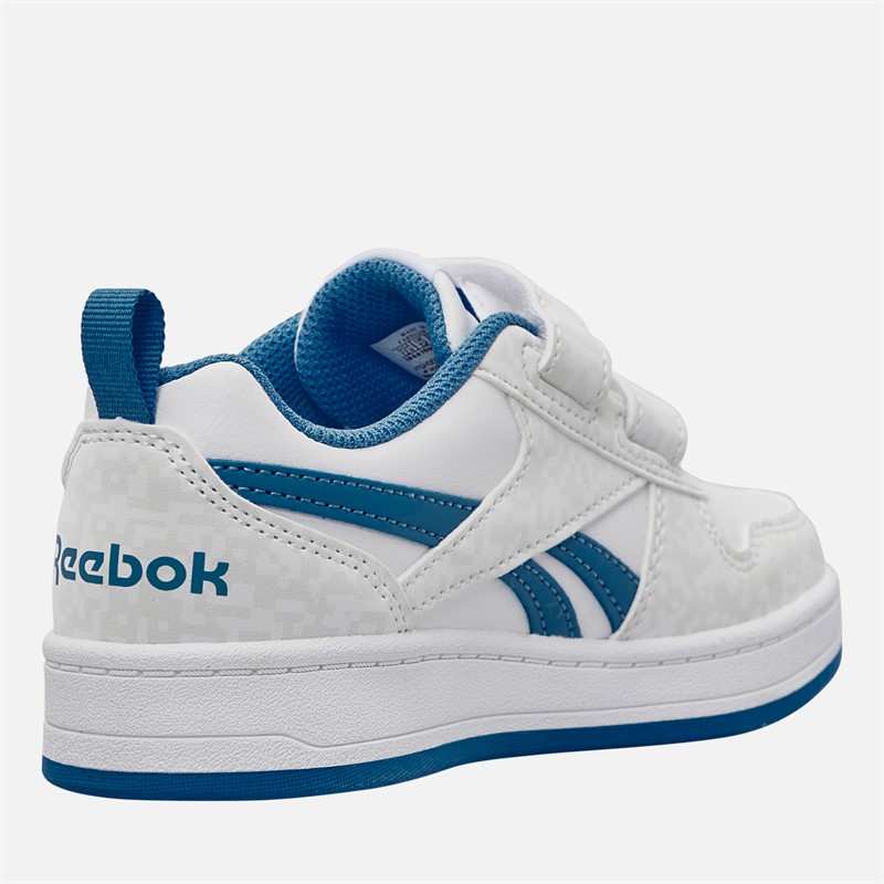 Reebok Kids Royal Prime 2.0 Two Strap Hook And Loop Trainers White/Essential Blue/Essential Blue