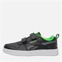 Reebok Boys Royal Prime 2.0 Two Strap Hook And Loop Trainers Black/Grey/Solar Lime