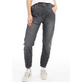 Reebok Dames Denim Cargo Trainingsbroek Gewassen Grijs reebok kopen in de aanbieding