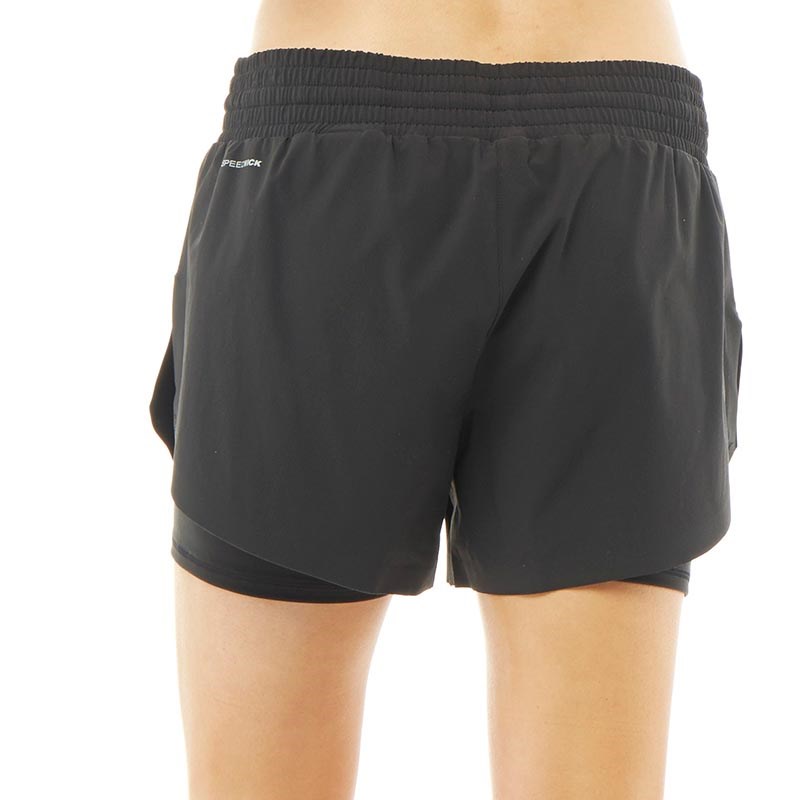 Buy Reebok Womens Les Mills 2 In 1 Speedwick Shorts Black