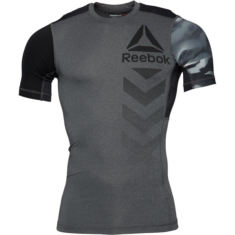 reebok t shirt homme gris