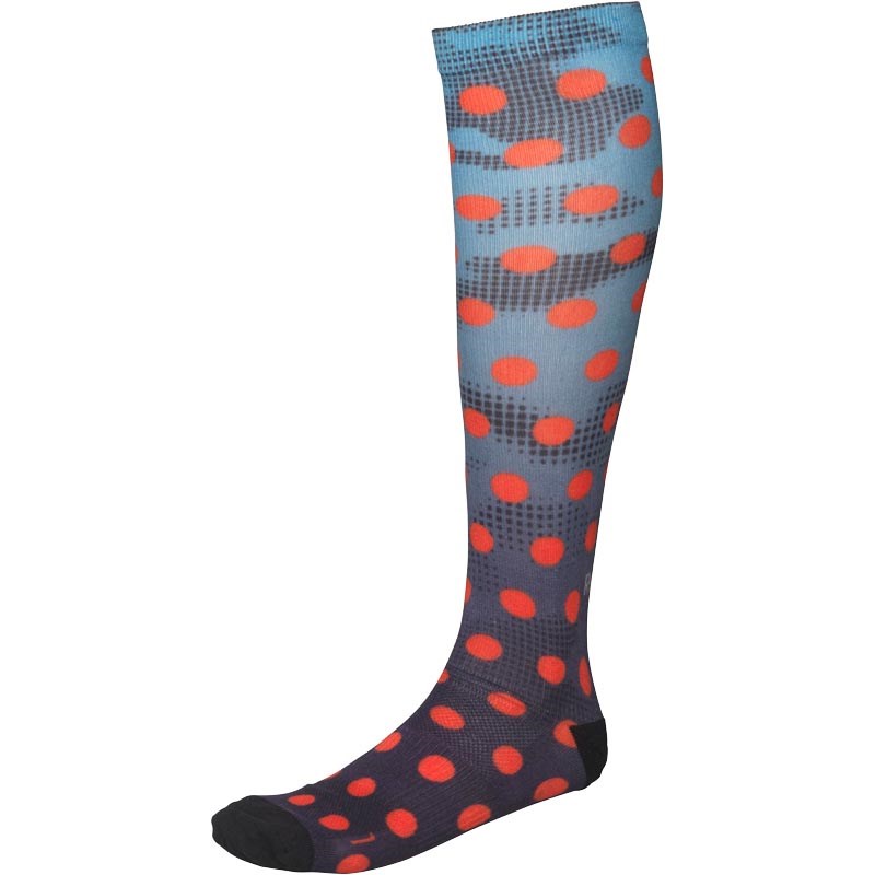 Image of Reebok Womens One Series Engineered Polka Knee Socks Pacific Purple