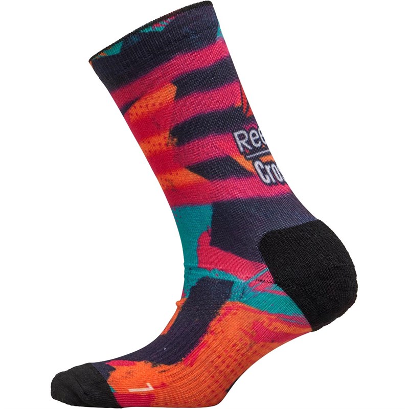 Buy Reebok Womens CrossFit Print Spray Crew Socks Pink Craze