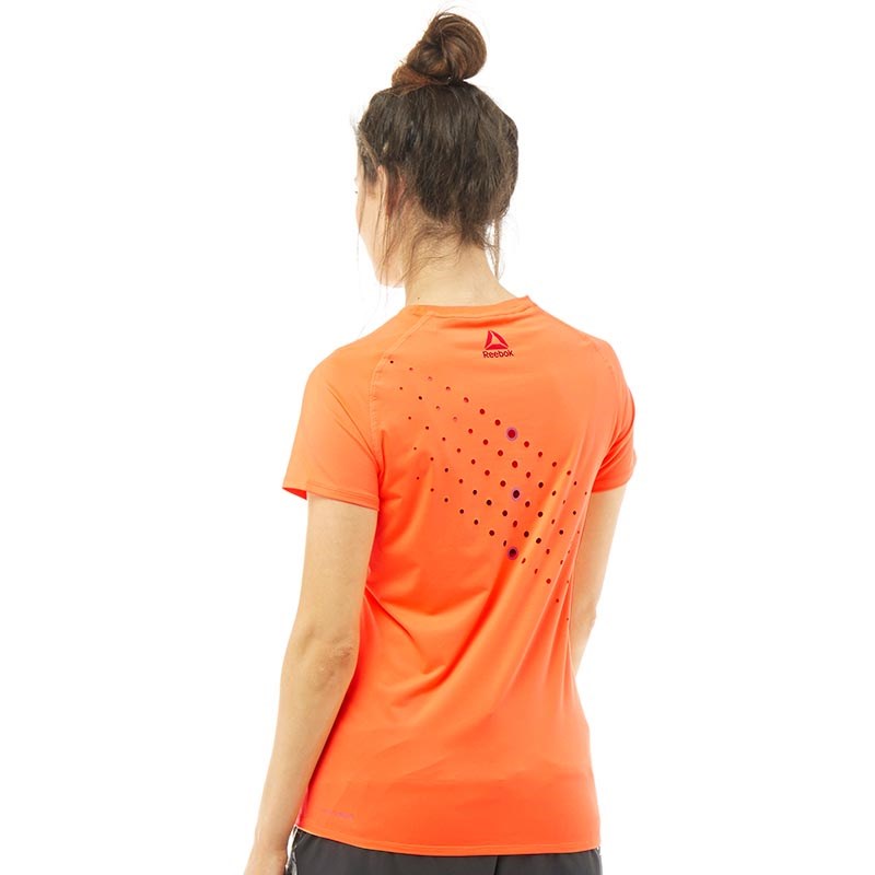 tee shirt reebok femme orange