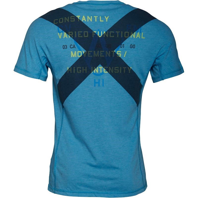 tee shirt reebok homme bleu