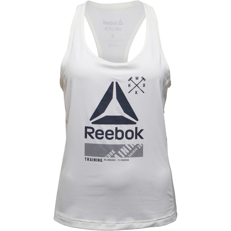 Buy Reebok Womens ACTIVChill Graphic Tank Chalk