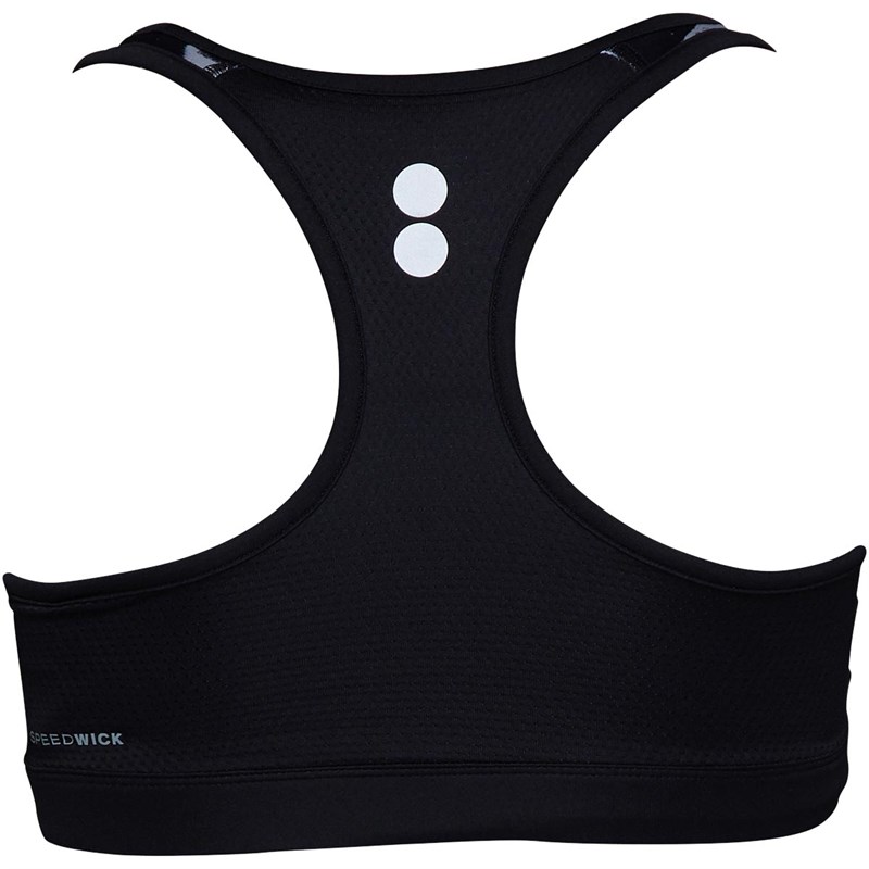 Buy Reebok Womens Running Essentials Printed Sports Bra Black