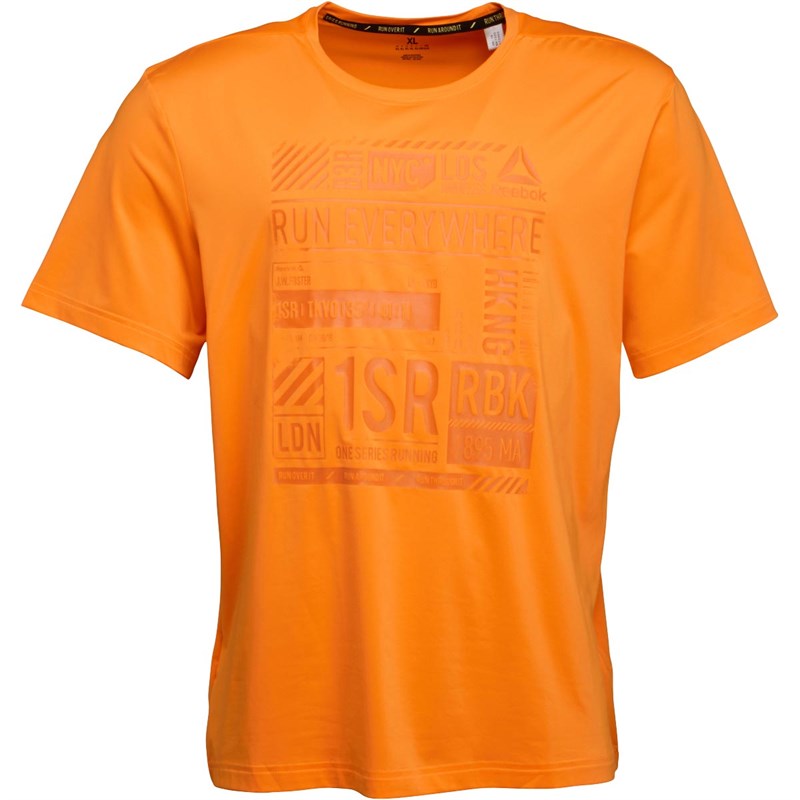 reebok t shirt homme orange