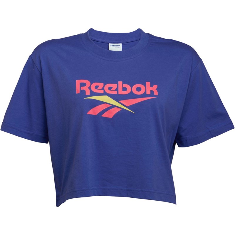 reebok classic t shirt femme bleu