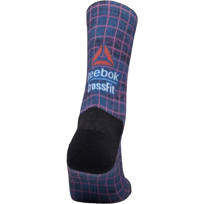 Buy Reebok Mens CrossFit Printed Crew Training Socks Vital Blue