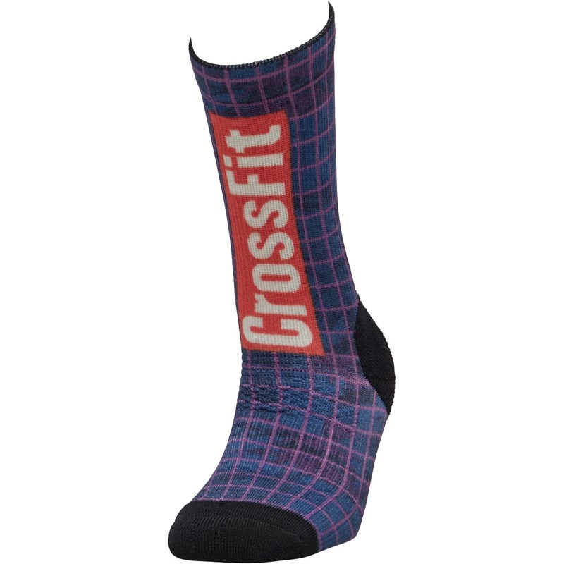 Buy Reebok Mens CrossFit Printed Crew Training Socks Vital Blue
