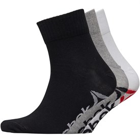 Reebok Heren Drei Pack Essentials Quarter Sokken Zwart reebok kopen in de aanbieding