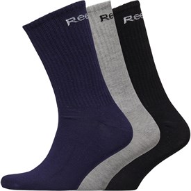 Reebok Heren Drei Pack Essentials Crew Sokken Marineblauw reebok kopen in de aanbieding