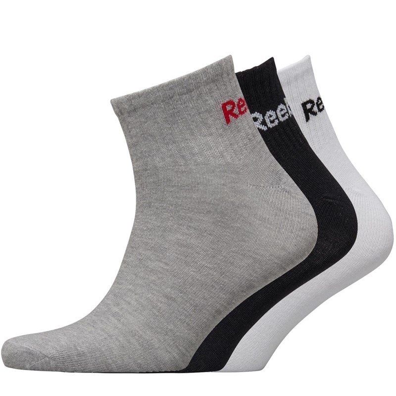 Buy Reebok Mens Three Pack Quarter Socks Mixed