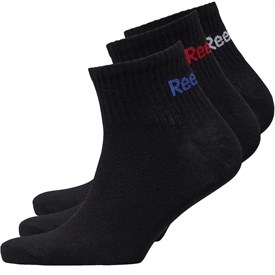Reebok Heren Drei Pack Quarter Sokken Zwart reebok kopen in de aanbieding