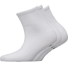 Image of Reebok Womens Three Pack Essentials Training Quarter Socks White