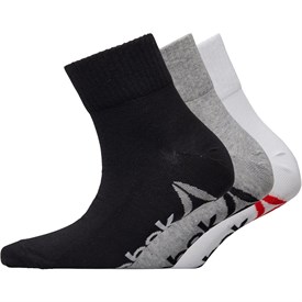 Image of Reebok Womens Three Pack Essentials Training Quarter Socks Multi