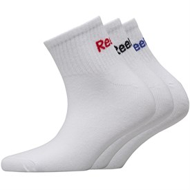 Image of Reebok Womens Three Pack Quarter Socks White