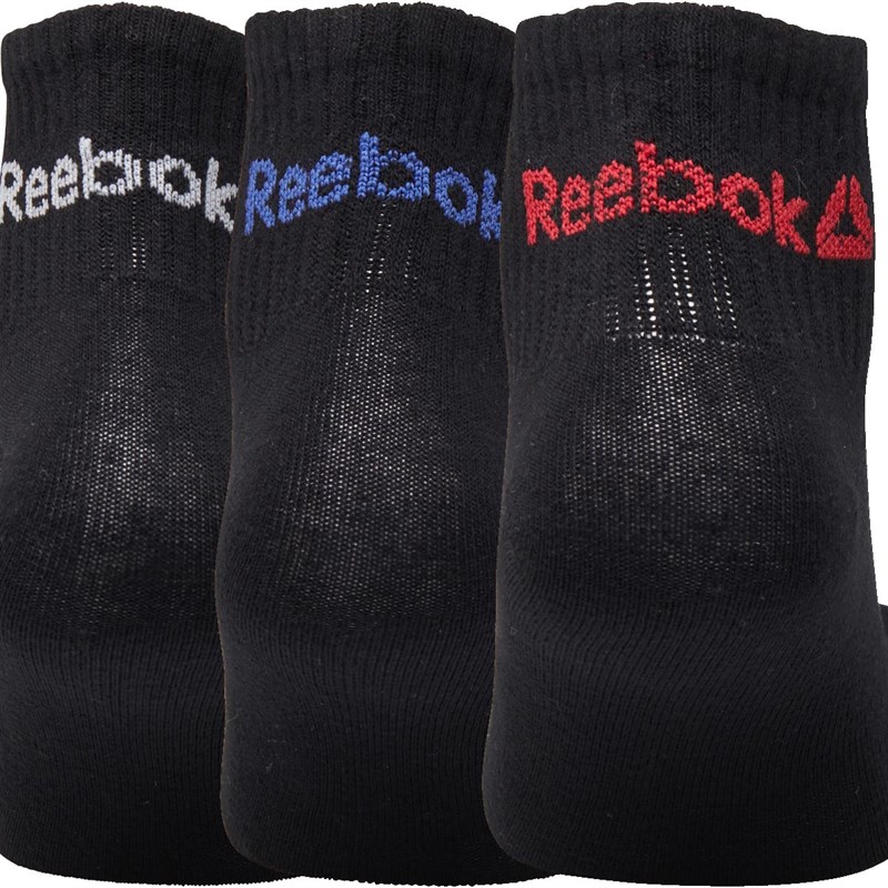 Buy Reebok Womens Three Pack Quarter Socks Black
