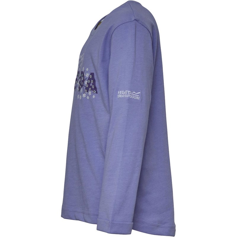 Regatta Infant Peppa Pig Long Sleeve Graphic T-Shirt Lilac Bloom