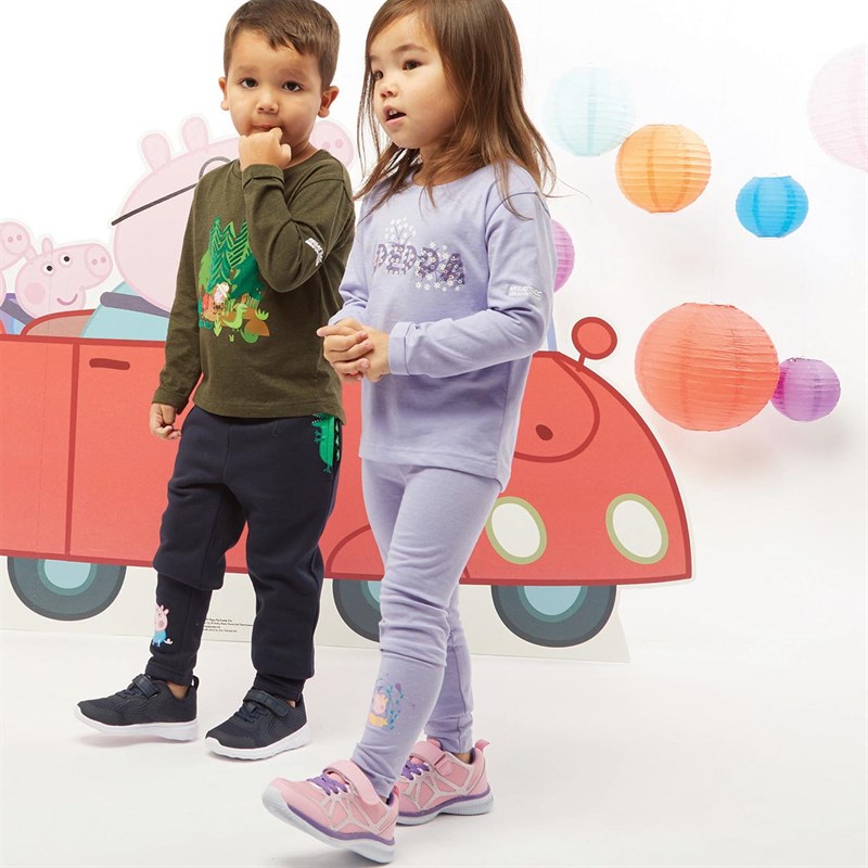 Regatta Infant Peppa Pig Long Sleeve Graphic T-Shirt Lilac Bloom