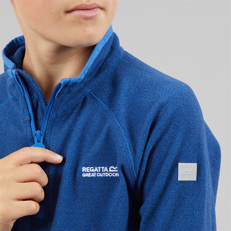Regatta Boys Loco 1/2 Zip Fleece Olympian Blue/Nebulas Blue