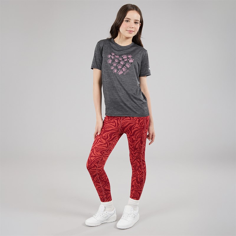 Regatta Girls Alvardo Graphic T-Shirt Seal Grey Marl Sealgreymarl