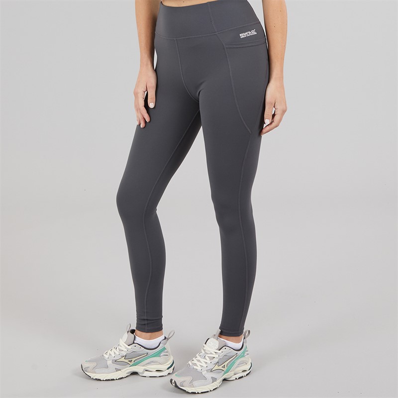 Regatta Womens Holeen Pro Compression Leggings Seal Grey
