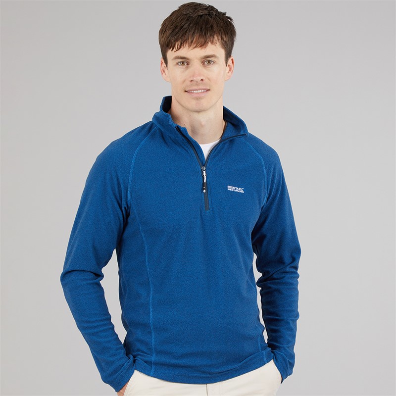 Regatta Mens Montes 1/2 Zip Fleece Snorkel Blue/Navy