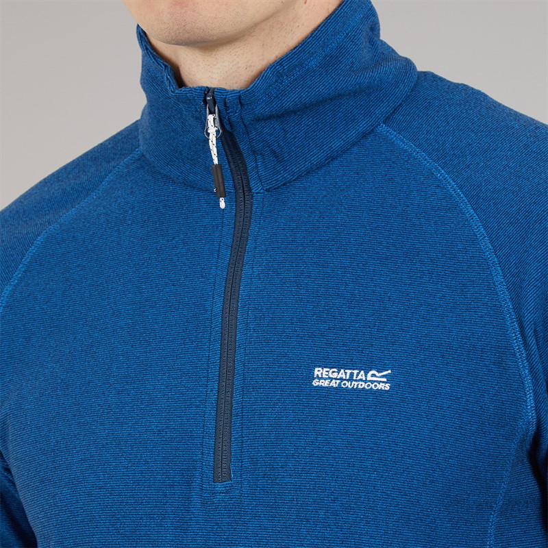 Regatta Mens Montes 1/2 Zip Fleece Snorkel Blue/Navy