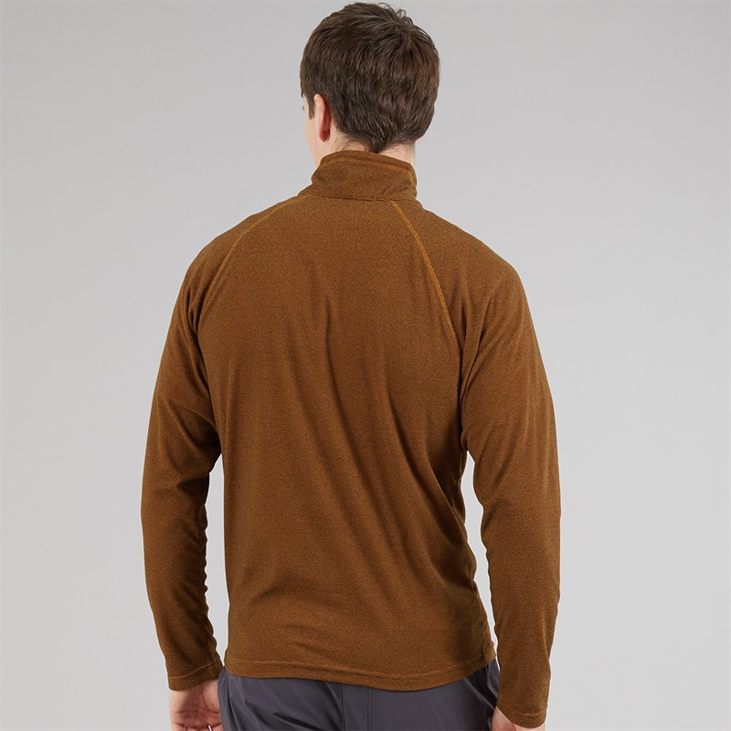 Regatta Mens Montes 1/2 Zip Fleece Pumpkin Spice/Black