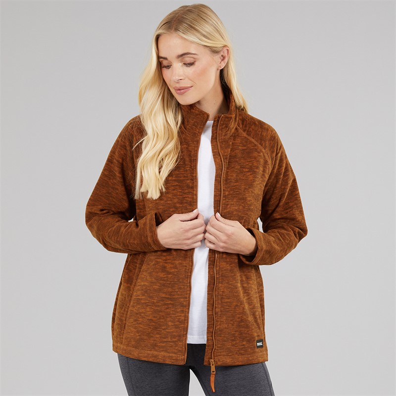 Regatta Womens Mayse Full Zip Fleece Jacket Glazed Ginger