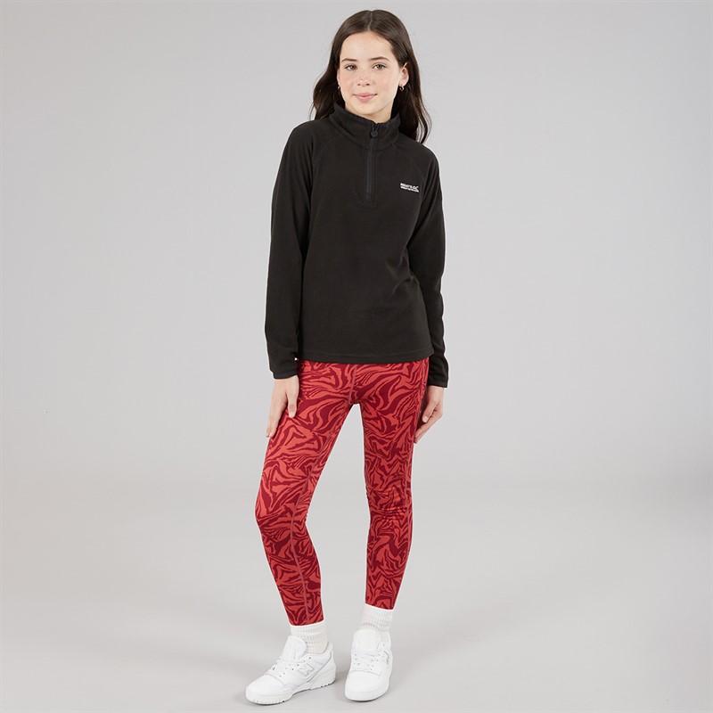 Regatta Girls Loco 1/2 Zip Fleece Black