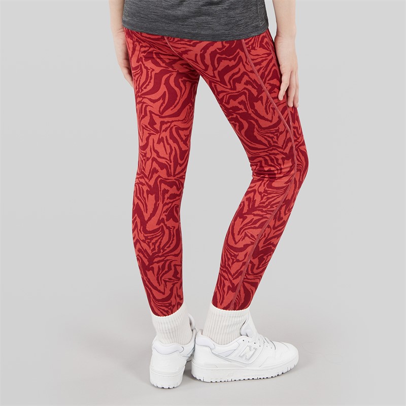 Regatta Girls Barlia Winter Printed Leggings Mineral Red Zebra