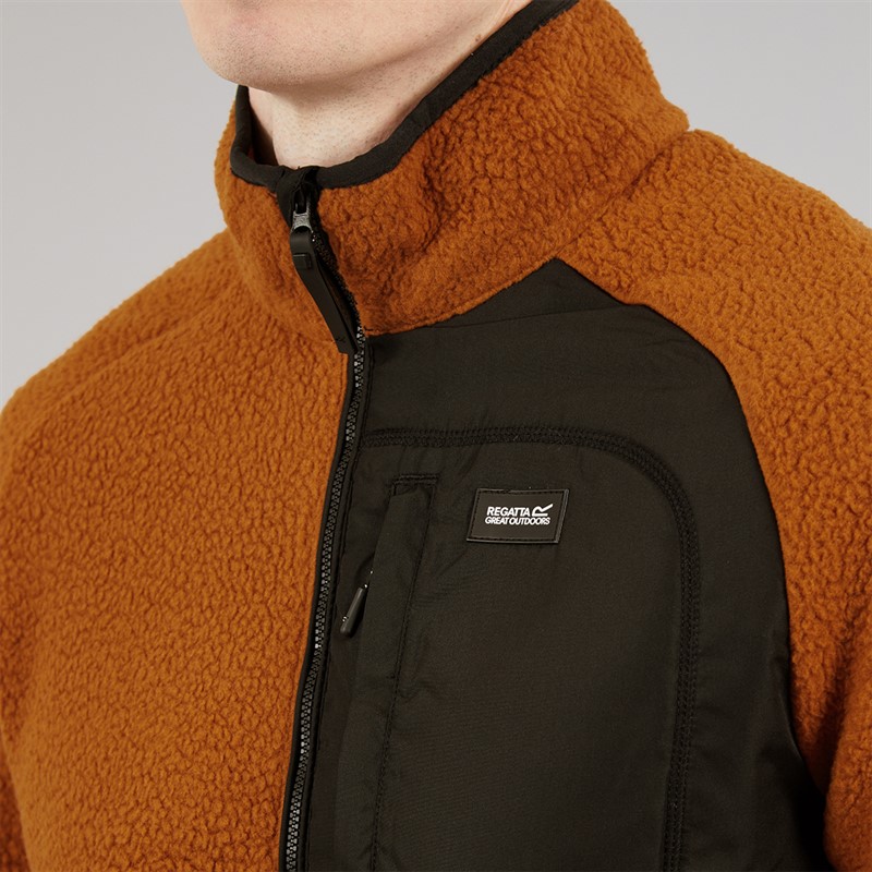 Regatta Mens Frankie Borge 1/2 Zip Fleece Jacket Glazed Ginger